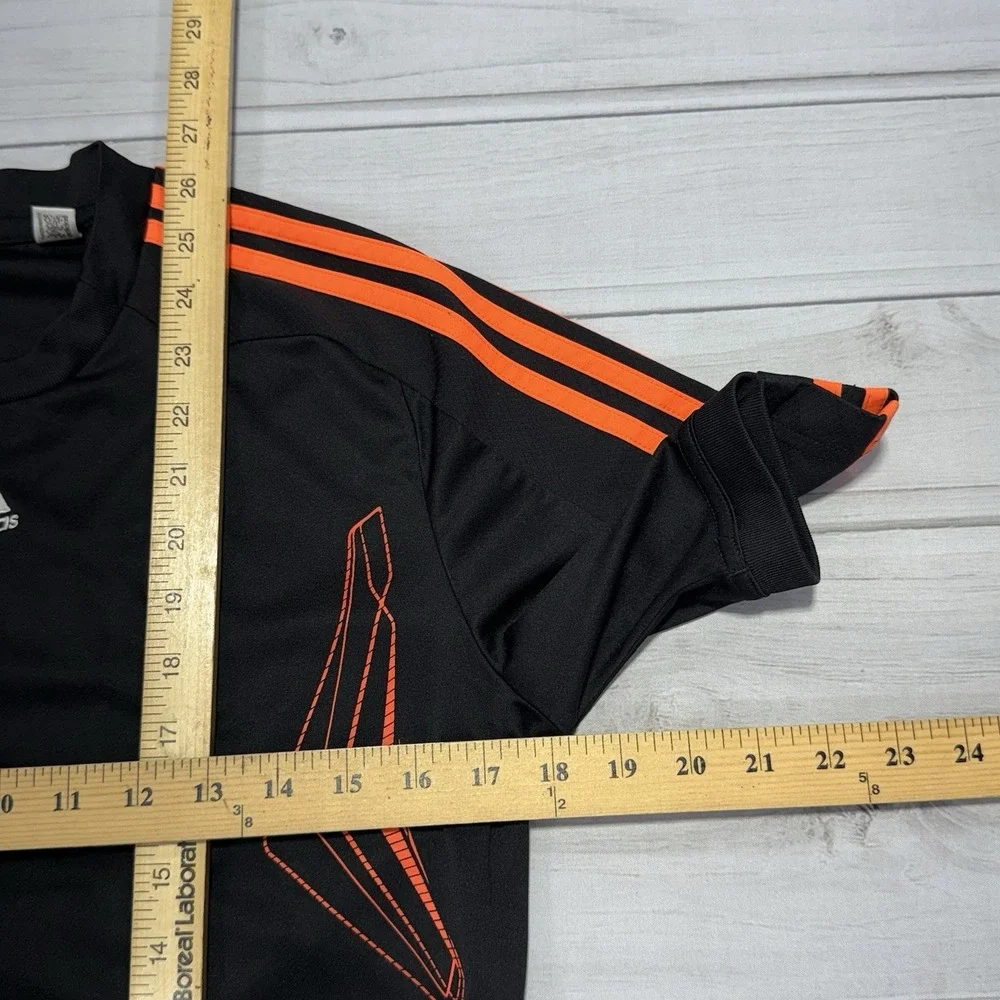 adidas Predator Shirt Mens S Black Red ClimaLite Short Sleeve Soccer Football